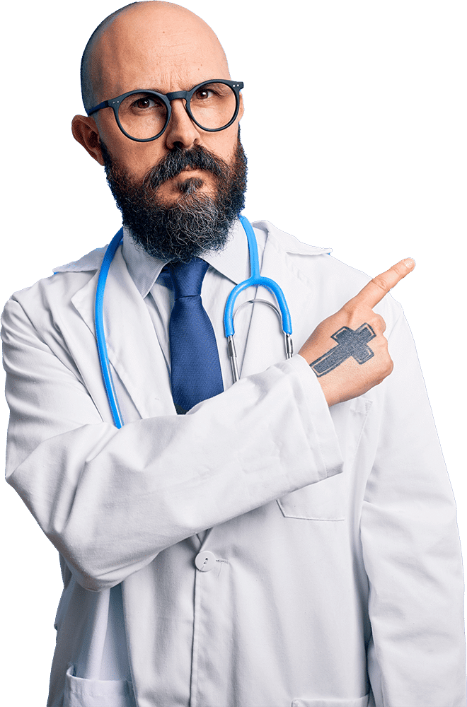 Medical Billing Services in California: Doctor pointing to important billing info