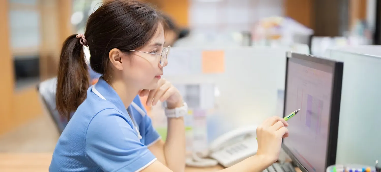 Medical Billing and Coding Services in California team member checking patient data