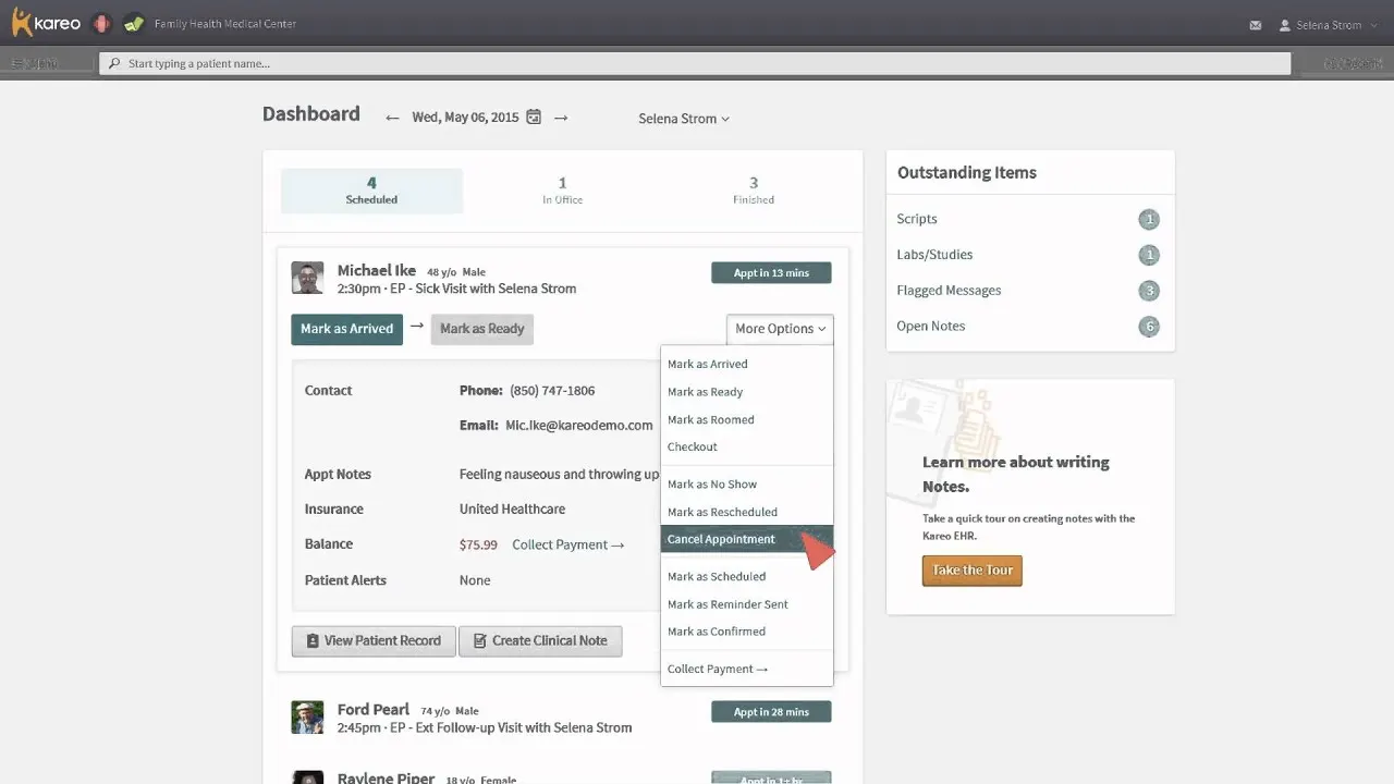 kareo professional dashboard