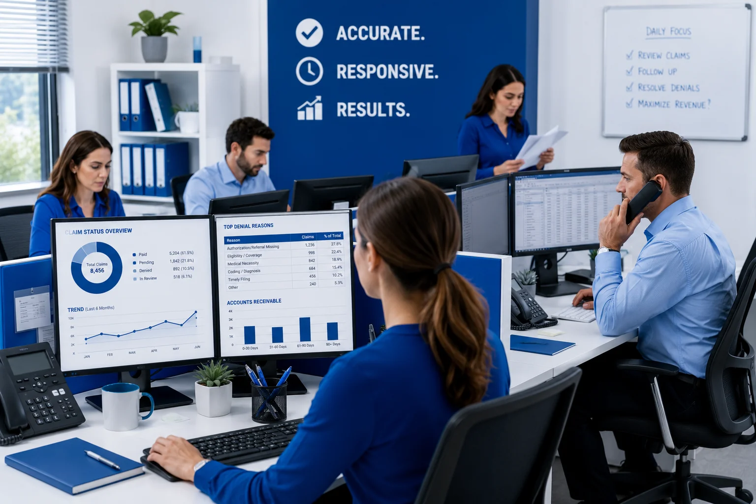 Medical billing company New York — outsourced billing team managing revenue cycle for a medical practice
