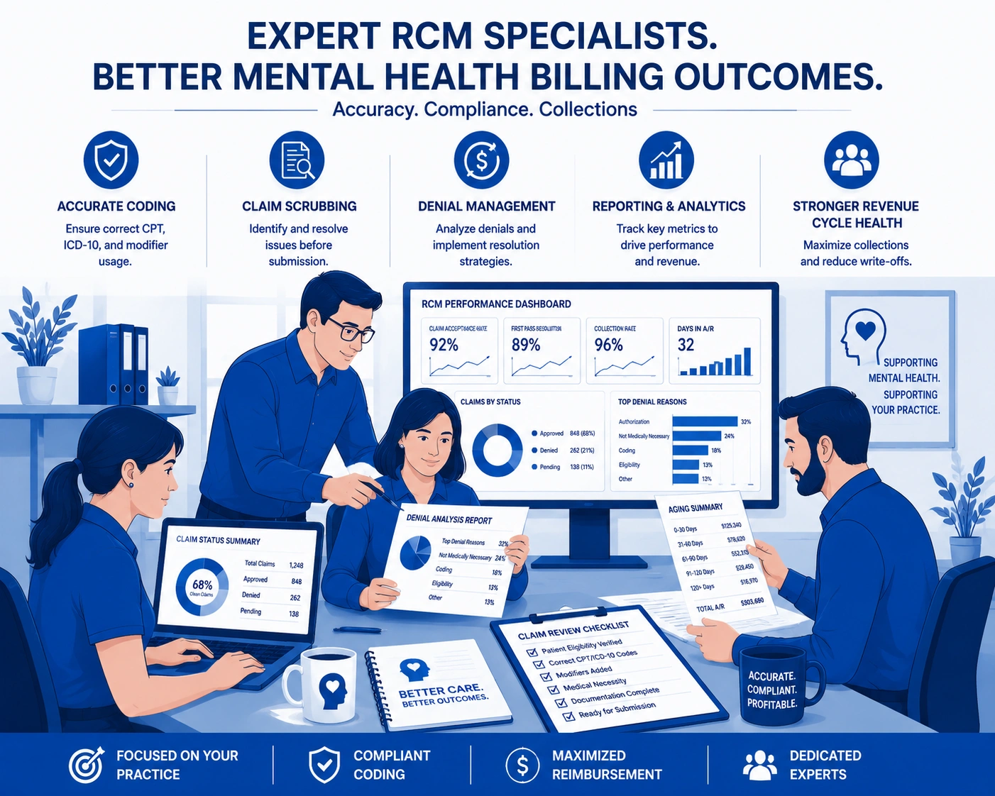 TMS Billings mental health billing outsourcing revenue cycle team