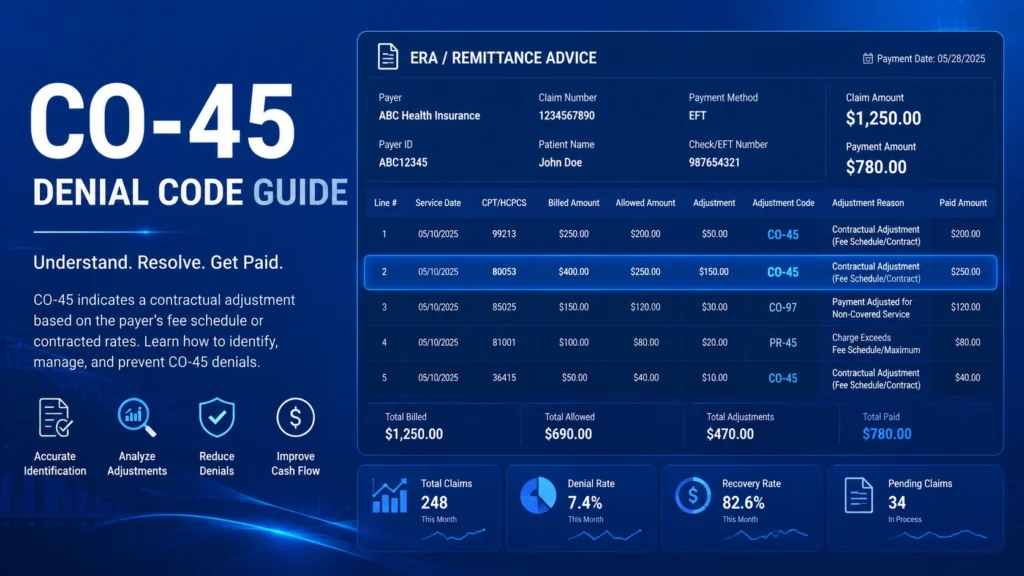 CO-45 denial code guide