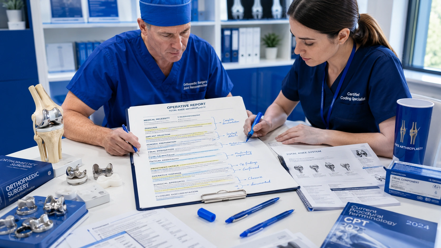 CPT 27447 documentation requirements operative report