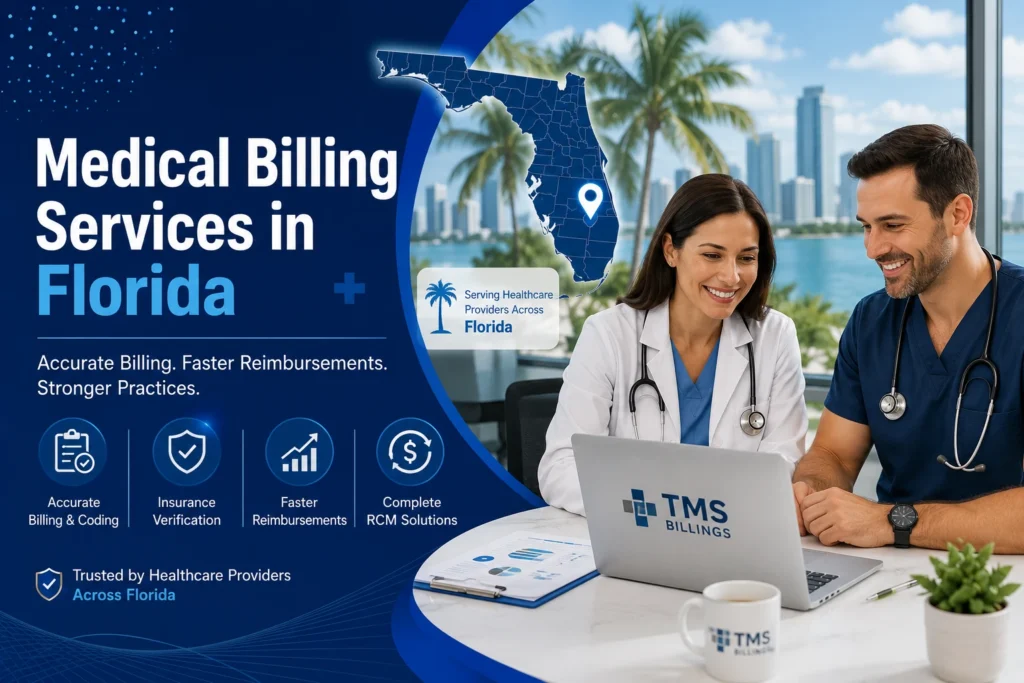Medical Billing Services in Florida provided by TMS Billings for healthcare providers, physicians, clinics, and medical practices across Florida.