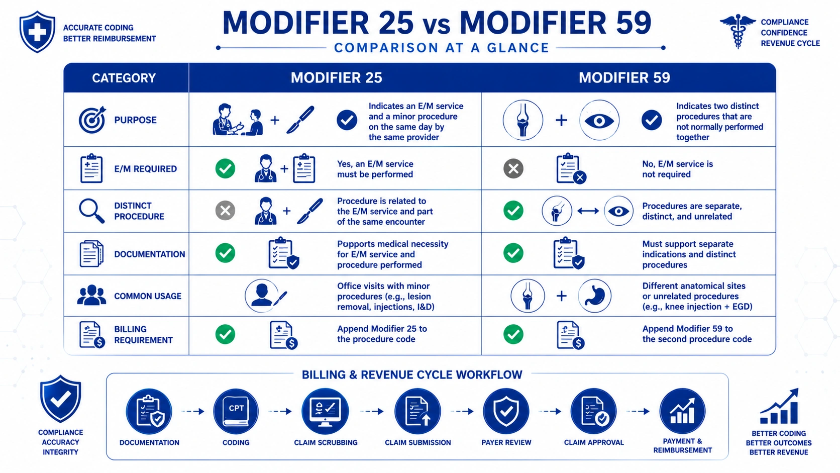 modifier 25 59 comparison table
