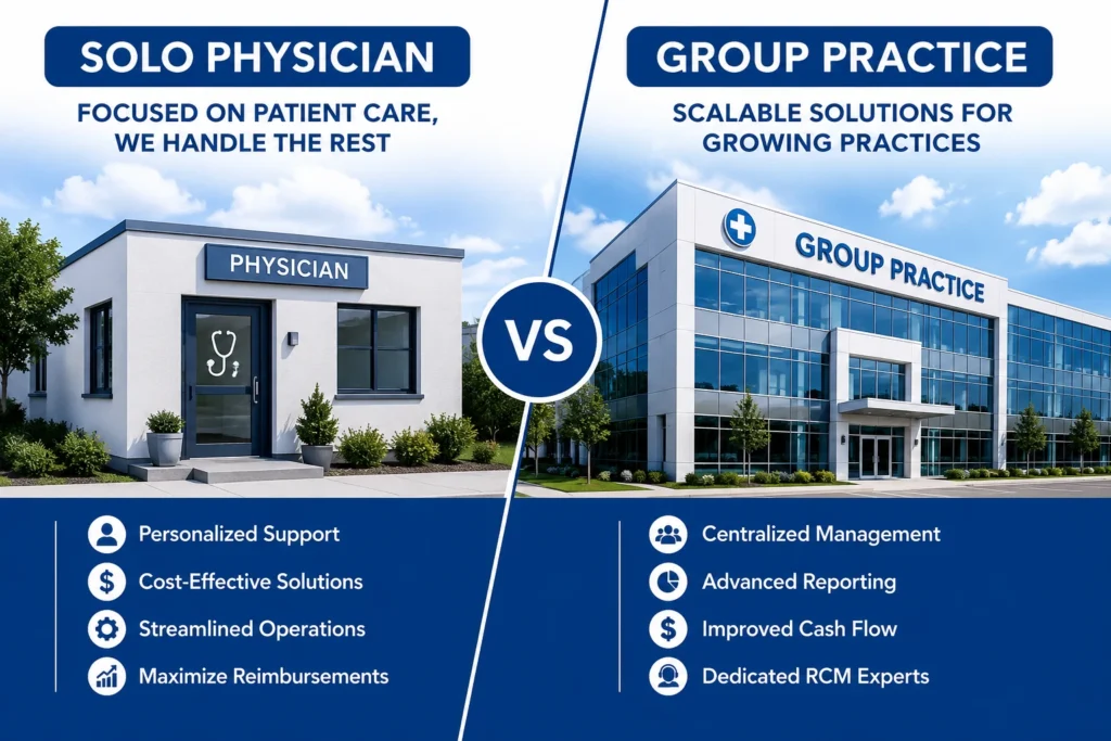 medical billing reimbursement rates solo vs group practice guide