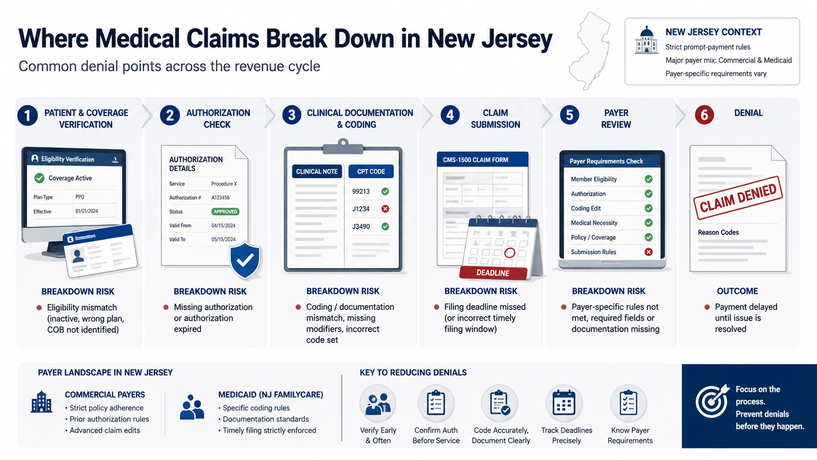 causes of medical claim denials in New Jersey