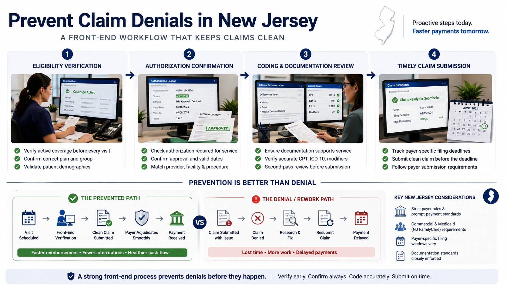 how to reduce medical claim denials in New Jersey