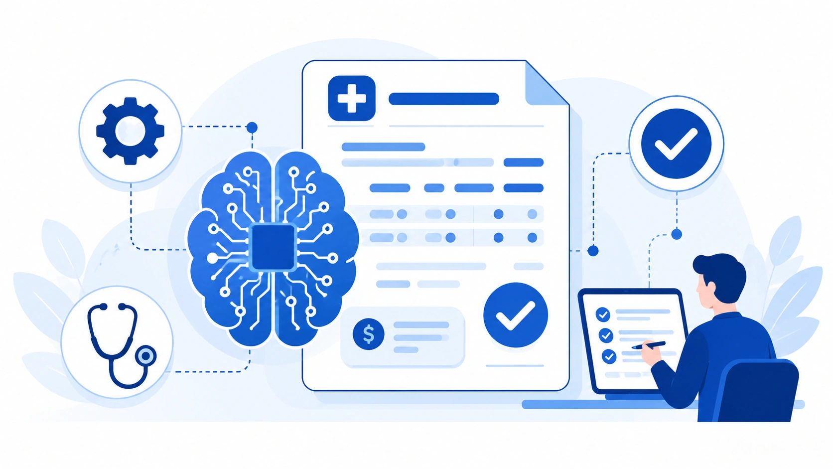 AI in medical billing overview illustration