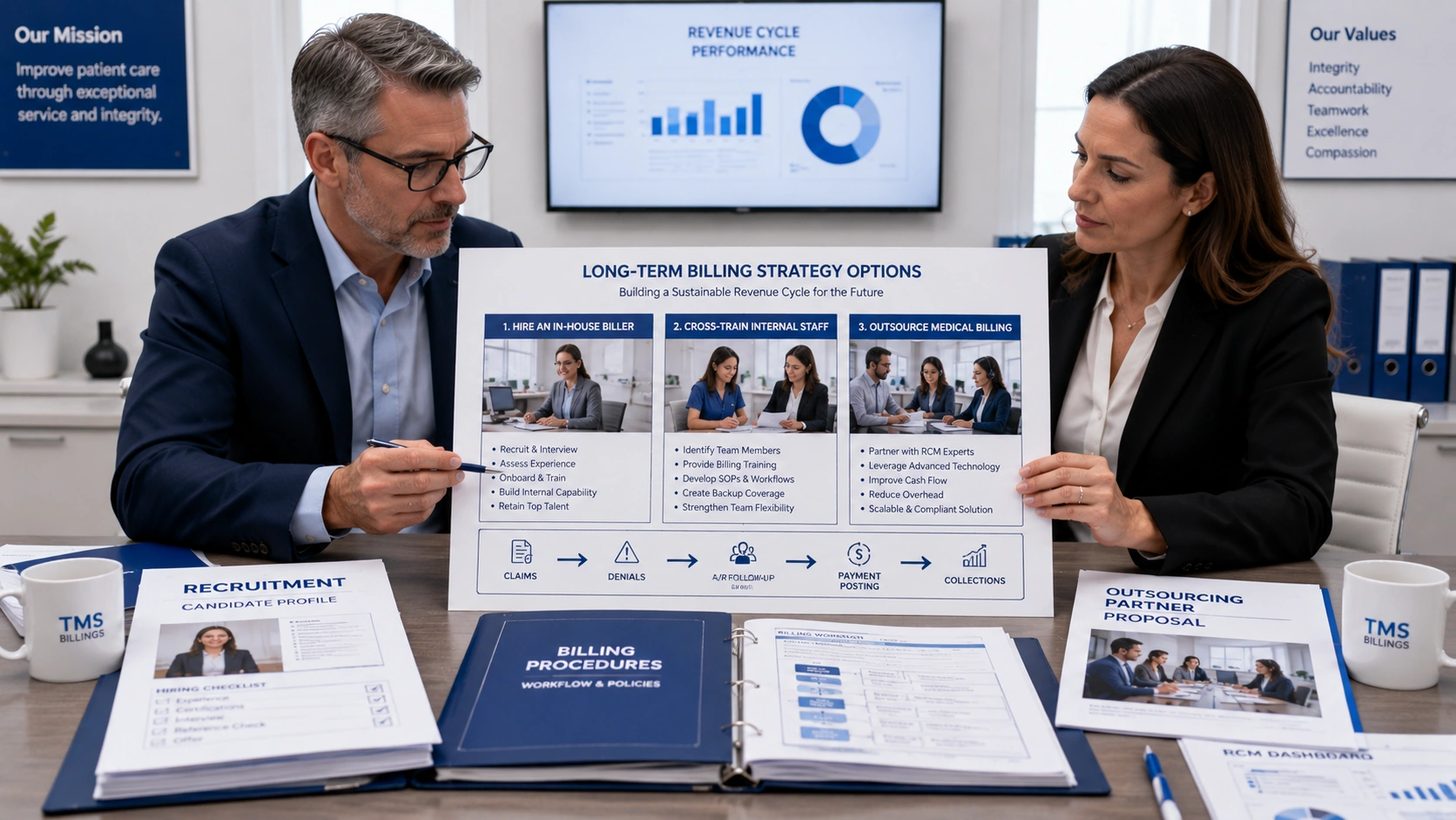 Long-term options after an in-house biller leaves