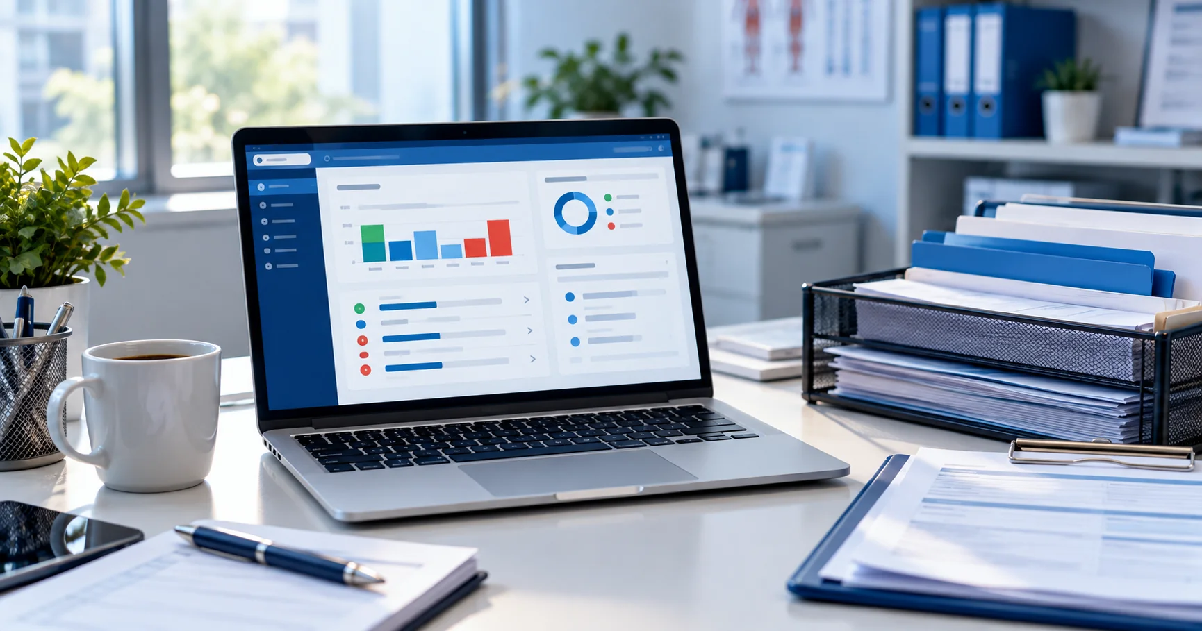 Denial management in medical billing dashboard on a small practice billing desk