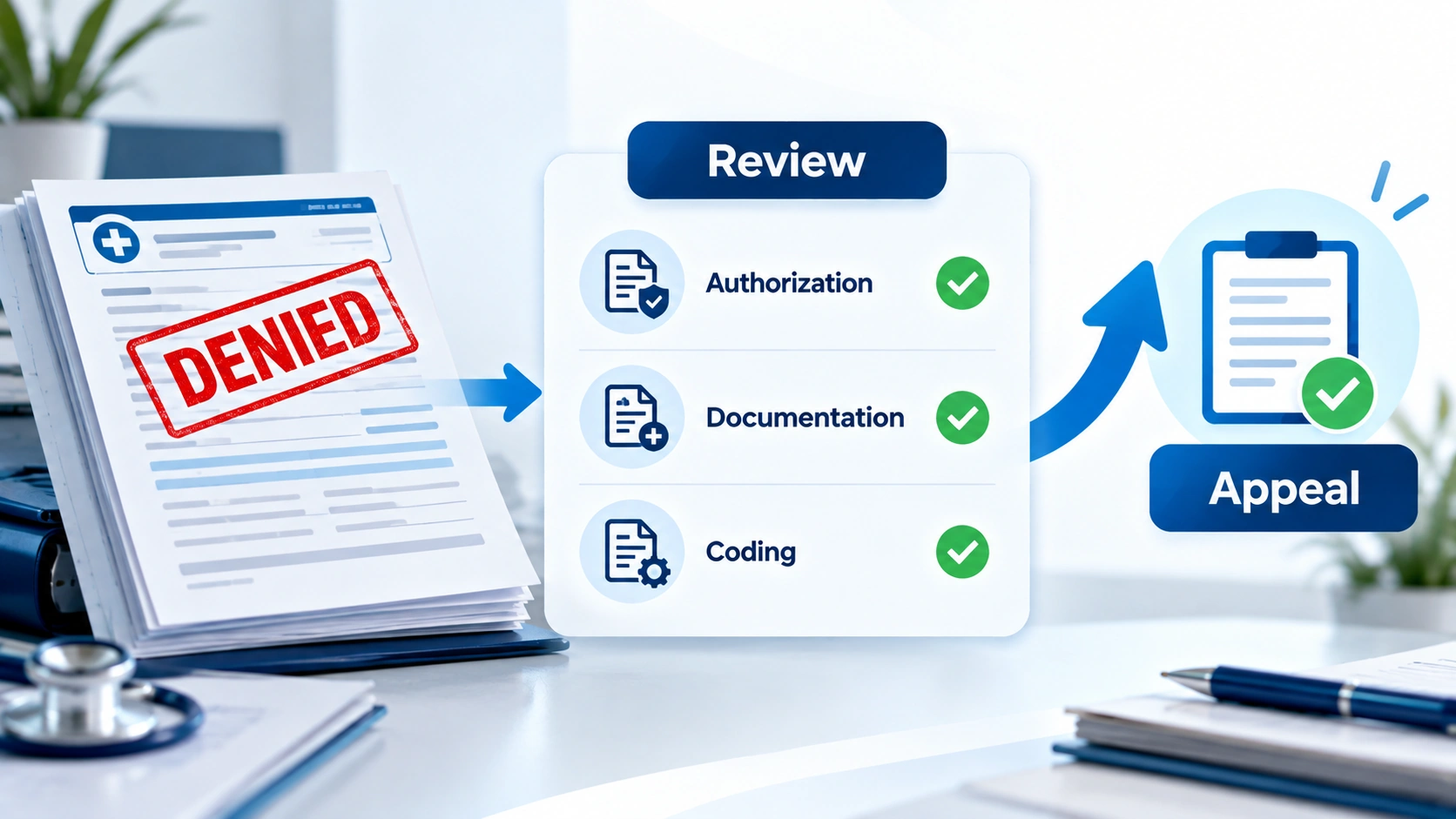 TMS insurance claim denial and appeal checklist