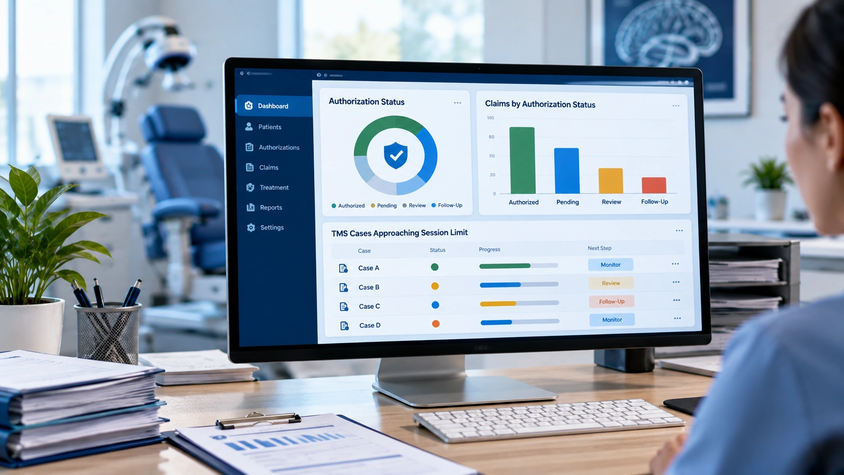 TMS insurance coverage tracking dashboard 