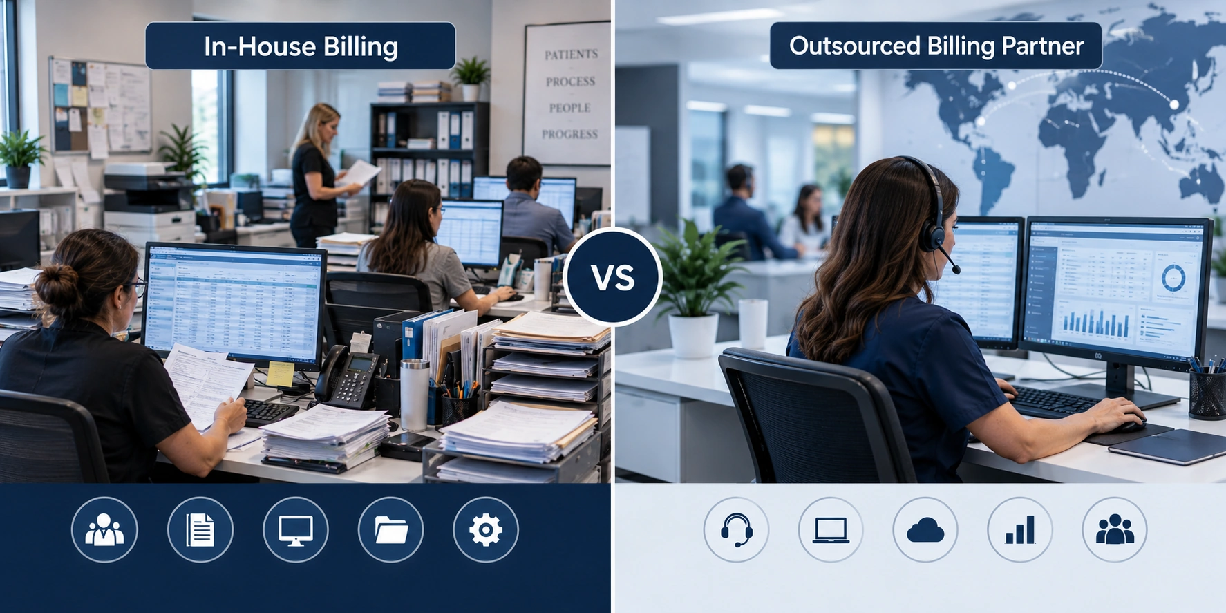 In-house vs outsourced medical billing cost comparison